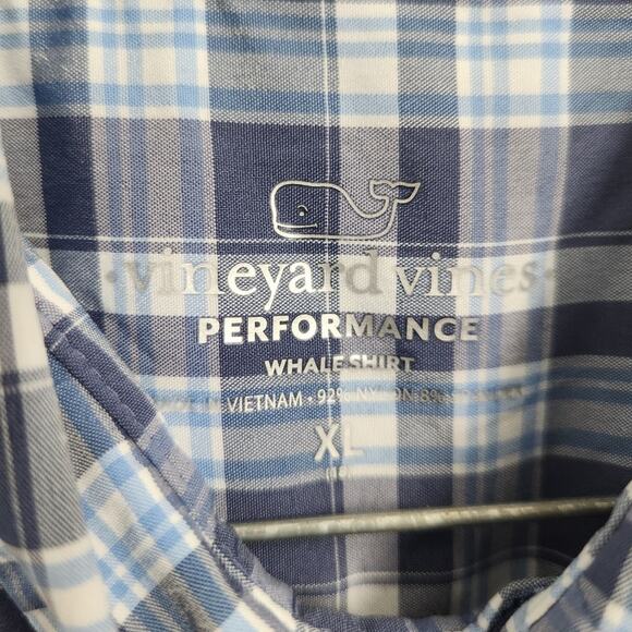 Vineyard Vines Blue Long Sleeve Button Down Plaid Shirt Womens Extra Large XL - Picture 5 of 6
